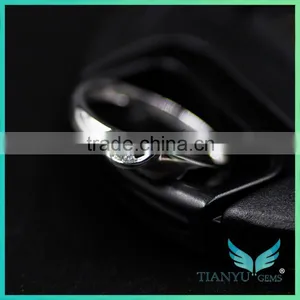Amora Moissanite Images Youtube Men and Women White Gold Moissanite 2mm Wedding Ring thumbnail-3