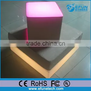 Portable Decorative Rgb Color Glowing Light Furniture,rgb Color Changing 3D Led Ottoman thumbnail-1