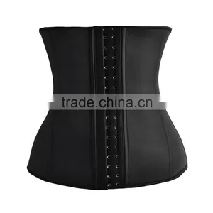2015 China Wholesale Plus Size Waist Trainer Training Latex Steel Boned Corset S--3XL thumbnail-6