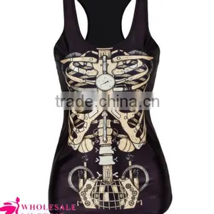 Wholesale Immortal Lovers Printed Black Women Tank Top Manufacturer BX042 thumbnail-3