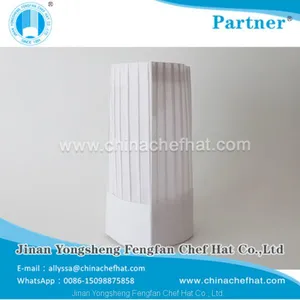 80g Special White Non Woven Flat Top Cook Cap Disposable Chef Hat thumbnail-1