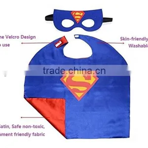 Best Selling Superhero Princess CAPE & MASK SET Kids Childrens Birthday Halloween Costume thumbnail-1