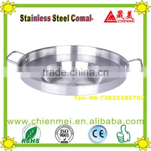 Traditional Stainless Steel 23'' Comal Bola Pan/Stainless Steel Pan thumbnail-2