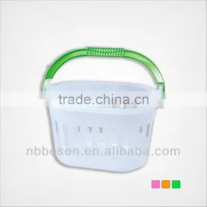 Color Plastic Basket With Handle thumbnail-1