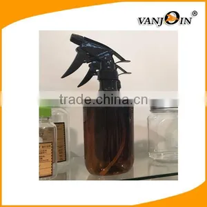Empty 16oz 500ml Amber Plastic Spray Bottle With Black Trigger Spray thumbnail-1