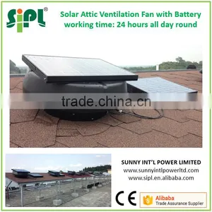 Day & Night Air Circulation Solar Powered Attic Fan With Battery System for 24 Hours Nonstop Ventilation thumbnail-1