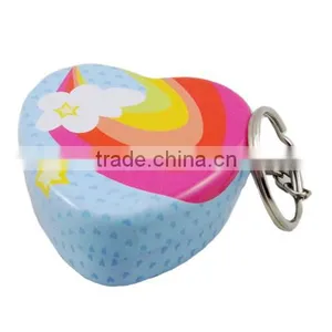Heart Shaped Tin Box With Key Ring thumbnail-1