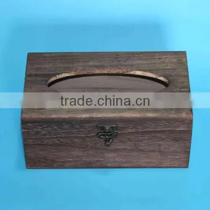 Sycamore Wood Rectangular Wooden Tissue Box, Hotel Home Use Napkin Box thumbnail-2