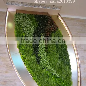Decorations Artificial Living Wall for Indoor Plastic Big Green Leaves Fake Vertical Green Wall thumbnail-1
