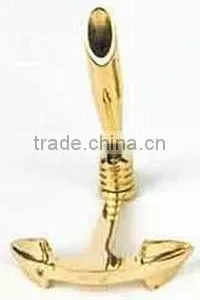 Polished Brass Anchor Shape Pen Holder thumbnail-1