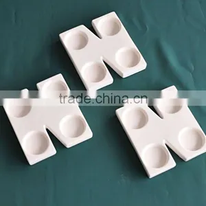 Dolomite Candleholder, Ceramic Candlestick, Letter N thumbnail-1