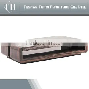High End Classic Model Wooden Base Marble Coffee Table thumbnail-4