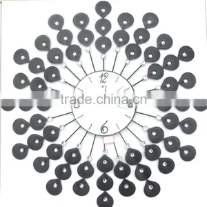 Popular Modern Metal Acrylic Diamond Wall Clock thumbnail-1