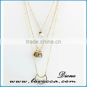 Wholesale Jewelry Gemstone Women Necklace,Natural Stone Pendant Necklace Jewelry, Turquoise Quartz Necklace Fashion thumbnail-2