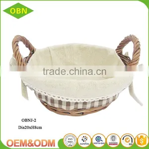 Custom China Best Sales Handmade Fabric Lining Cheap Wicker Bread Baskets for Supermarket Display thumbnail-3