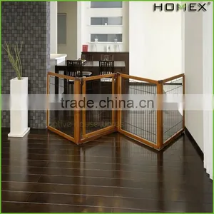 Professional Indoor Dog Fence Wooden Dog Fence Homex_BSCI Factory thumbnail-1