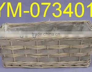 Rectangular Willow Flower Pot Factory thumbnail-1