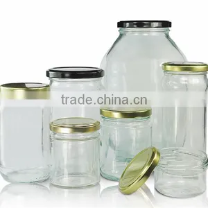Clear Food Jar With Neck and Lids thumbnail-1