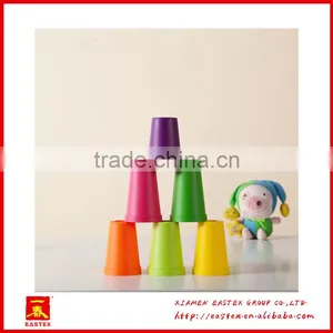 Hot Selling Plastic Colorful 7 Pieces Rainbow Cups Set thumbnail-5