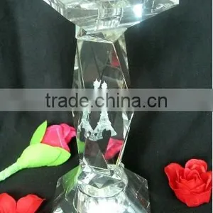 Crystal Cut Glass Candle Holder thumbnail-1