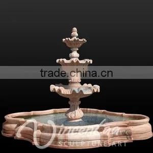 China Supply Outdoor Decoration Hand Carved Natural Marble Statue Garden Fountain thumbnail-4