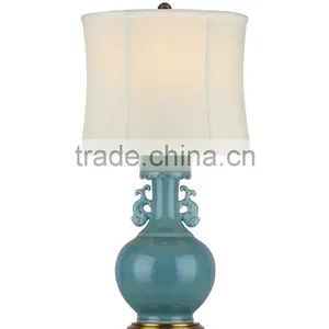 BISINI Luxury Sky Blue Ceramic Table Lamp thumbnail-1