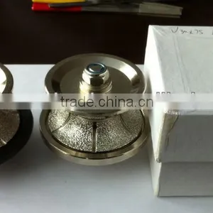 V Shape Vacuum Brazed Diamond Profile Wheel /Full-Bullnose Brazed Diamond Router Bits thumbnail-1