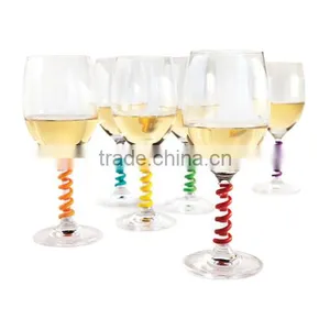Multicolored Curly Wine Stem Charms Drink Markers thumbnail-1