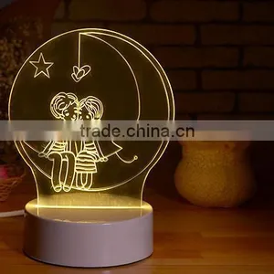 Romantio 3D Night Lights Birthday Present Valentine's Day Gifts Diy Custom Gifts thumbnail-1