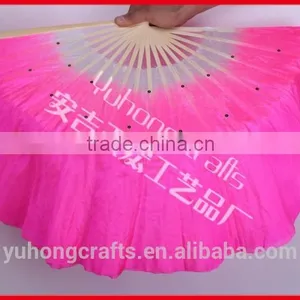 Folk Art Handmade Silk Chinese Dance Fan thumbnail-2