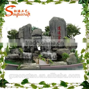 Artificial Waterfalls Fountain Outdoor Customized Fiber Glass Artificial Waterfall Fountain for Sale thumbnail-1