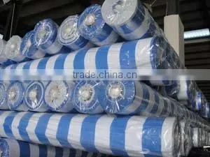 Factory Pirce PP Tarpaulin Blue Strips thumbnail-1