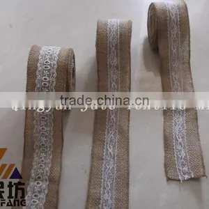Nature Burlap Ribbon Wth Lace thumbnail-1