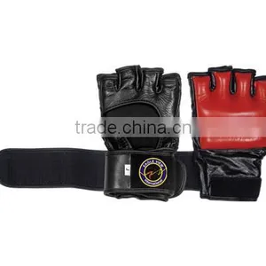 Half Fingers Grappling Gloves Made of Cowhide Leather thumbnail-1