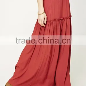 Long Fitted Maxi Skirt Women Fashion Plain Dyed Elegant Women Fashin Maxi Skirt Wholesale Custom Made in China thumbnail-2