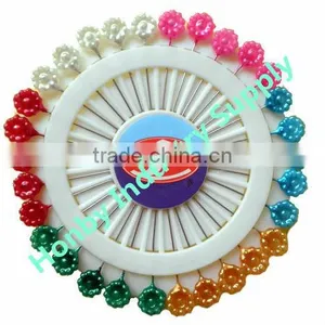 Wholesale 55mm Flower Shape Pearl Colors Stick Pin for Craft thumbnail-1