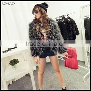 Imitative Fur Short Style Women Hot Sale Faux Fur Jacket thumbnail-4