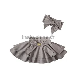 Summer Hot Sale Cute Baby Mini Skirt With Matching Headband thumbnail-6