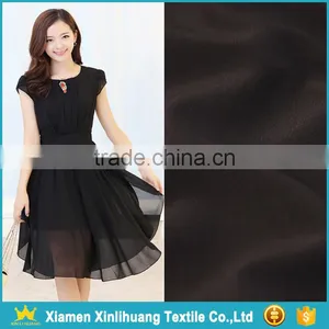 Wholesale Cheap Price Black Pure Polyester Chiffon Fabric for Dresses thumbnail-1