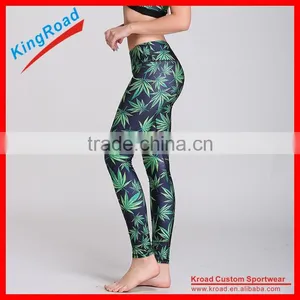New Design Wholesale Fitness Yoga Pants Camouflage Custom Compression Pant thumbnail-2