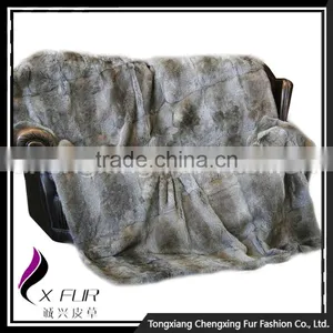 CX-D-08B Express Hand Made Real Rabbit Fur Carpet thumbnail-1