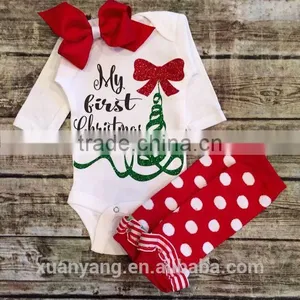 New Design 100% Cotton High Quality Fashion Baby Clothes Christmas Baby Clothes Set Romper thumbnail-1