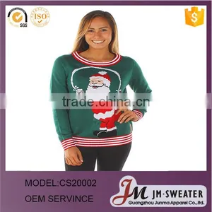 Skin- Friendly Knitting Christmas Santa Pullover Sweater on 2016 thumbnail-1