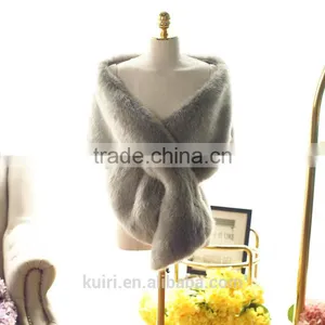 Autumn and Winter Women's Ultra Long Fox Faux Fur Collar Muffler Scarf Fur Scarf Raccoon Fur Cap Super Big Cape Shawl thumbnail-4