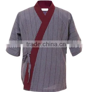 Japanese Style Striped Chef Shirt/chef Uniform thumbnail-1