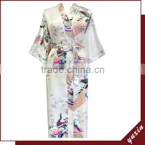 Satin Robe Bath Robe Custom Made Japan Kimono Robe 0609025 thumbnail-1