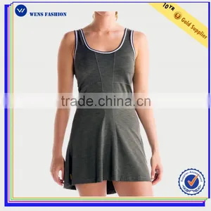Leather Skirt Suits Popular Tennis Fashion Dress for Girls thumbnail-3