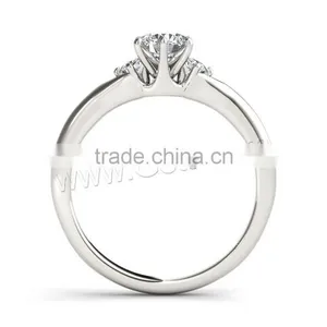 Cubic Zirconia Sterling Silver Finger Ring Sex Ring 25 Year Anniversary Women Ring thumbnail-2