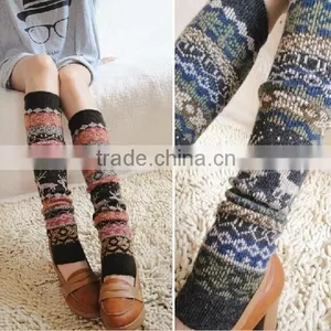 2014 Fashion Accessories Snowflake Christmas Knit Leg Warmers thumbnail-1