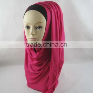 Muslim Lengthened Curling Scarf Korea Sweater Scarf Arabic Pure Color Scarf thumbnail-6